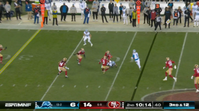 Detroit Lions WR Jameson Williams in action.
