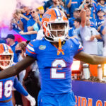 Florida DB Ja'Keem Jackson coming out of the tunnel.