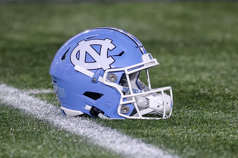 North Carolina football helmet is shown.