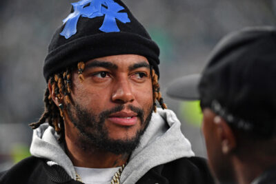 DeSean Jackson is shown attending a football game.