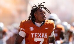 Jahdae Barron ahead of Texas-Mississippi State game.