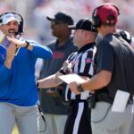 Zac Alley during an Oklahoma football game in 2024.