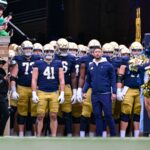 Notre Dame prepares to come out of the tunnel.