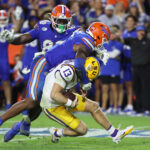 Florida's Shemar James makes a tackle.