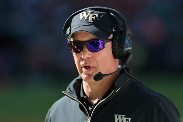 Dave Clawson will step down at Wake Forest.
