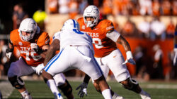Kelvin Banks Jr. plays in the Texas-Kentucky game.