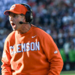 Dabo Swinney during Clemson's game against South Carolina in 2024.
