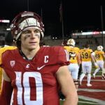 John Mateer after WSU's game against Wyoming.