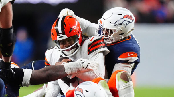 Jameis Winston gets tackled.