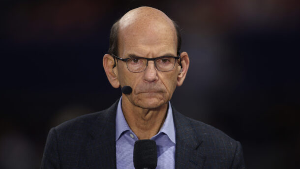 Paul Finebaum is shown on ESPN.