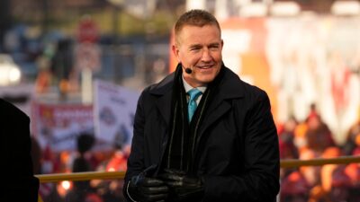 ESPN analyst Kirk Herbstreit on the College GameDay set.