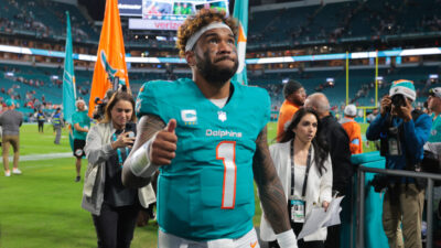 Tua Tagovailoa after Miami's win on Sunday, Dec. 22.