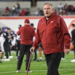 Arkansas head coach Sam Pittman is shown.