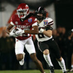 Dazmin James catches a pass in the Liberty Bowl.
