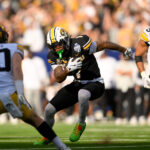 Theo Wease Jr. in the 1st half of the Music City Bowl for Mizzou's game against Iowa.