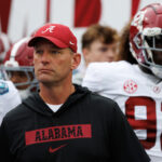 Alabama head coach Kalen DeBoer.