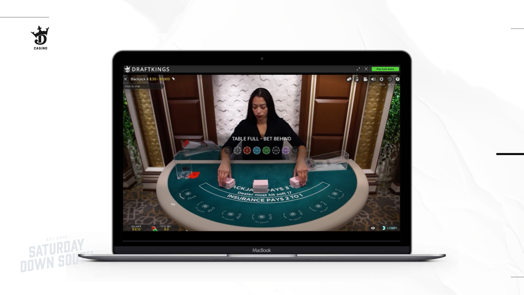 draftkings casino live dealer screenshot