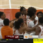 Texas players celebrate.