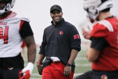 Derek Nicholson at practice.