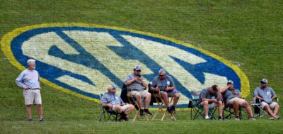 The SEC baseball logo is shown.