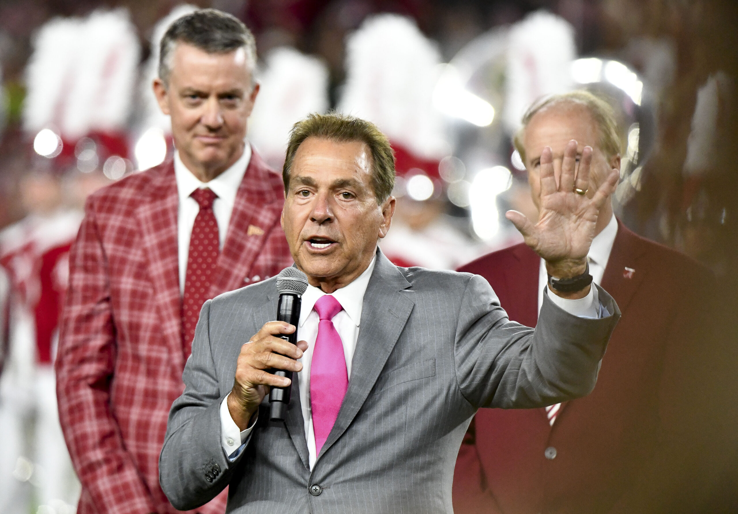 Nick Saban reacts to being named to 2025 College Football Hall of Fame class