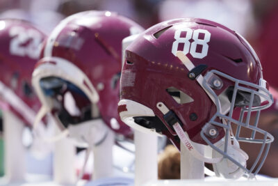 Alabama helmets are shown.