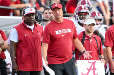 Alabama football coach Kalen DeBoer.
