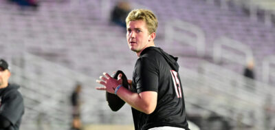 Harrison Bailey before a Louisville game.