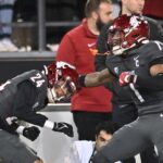 Stephen Hall plays for Washington State against Utah State.