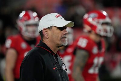 Mike Bobo during a Georgia football game.