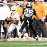 Mike Matthews catches a pass against Vanderbilt.