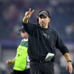 Matt Campbell coaches during the Big 12 Championship Game.