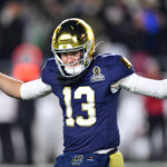 Notre Dame quarterback Riley Leonard.