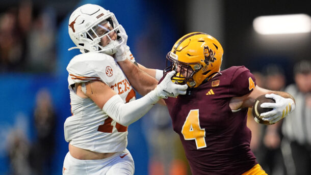 Texas and Arizona State battled in the Peach Bowl on New Year's Day.
