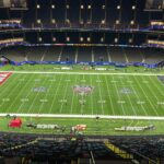 Field view inside Caesars Superdome.