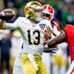 Notre Dame quarterback Riley Leonard.