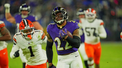 Baltimore Ravens RB Derrick Henry in action.