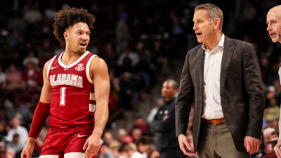 Mark Sears and Nate Oats during Alabama's win over South Carolina.