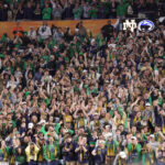 Notre Dame football fans are shown.
