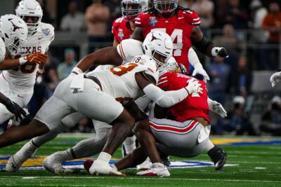 Texas's dominant defense is shown.