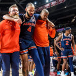 Auburn star Johni Broome leaves the court.