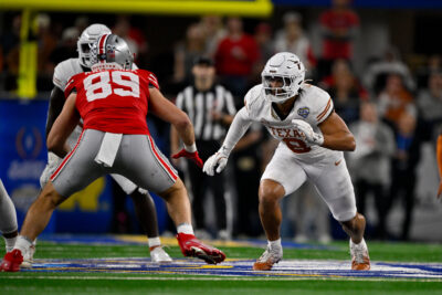 Trey Moore lines up for a play against Ohio State.
