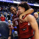 Alabama celebrates its latest win.