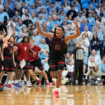 Jaylen Blakes celebrates his game-winning shot.
