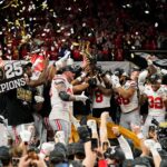Ohio State celebrates its national championship.