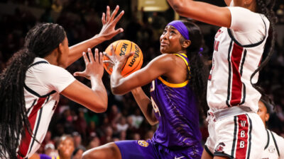 South Carolina plays LSU in women's basketball.