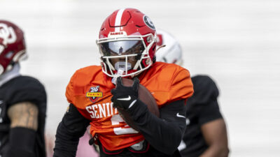 Former Georgia RB Trevor Etienne at Senior Bowl.