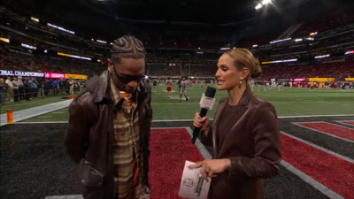Travis Scott made his national champion pick.