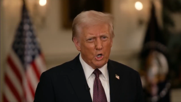 President Donald Trump sends halftime message to college football fans during ESPN broadcast