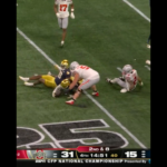 Massive play by Notre Dame.